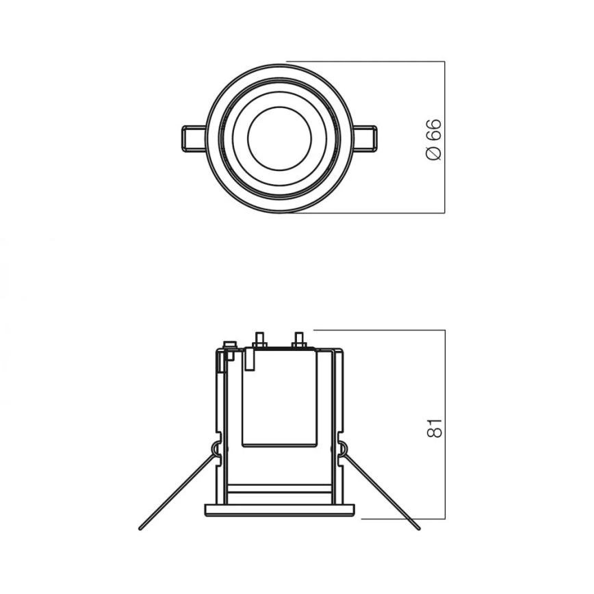 Redo 70213 - Εντοιχισμένο φωτιστικό οροφής FR 1xE14/30W/230V λευκό
