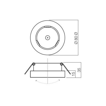 Redo 70280 - Εντοιχισμένο φωτιστικό MT 1xGU5,3/50W/12V ασημί