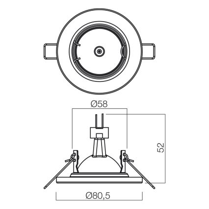 Redo 70307 - Χωνευτό φωτιστικό MT 1xGU5,3/50W/12V λευκό