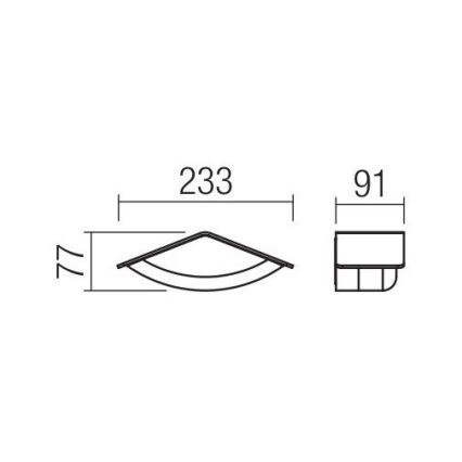 Redo 90001 - Φως τοίχου εξωτερικού χώρου LED CHALET 1xLED/8W/230V IP54