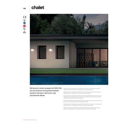 Redo 90002 - Εξωτερικό επιτοίχιο φωτιστικό LED CHALET LED/8W/230V IP54