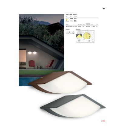 Redo 90002 - Εξωτερικό επιτοίχιο φωτιστικό LED CHALET LED/8W/230V IP54