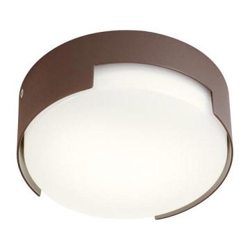 Redo 90004 - Φωτιστικό οροφής εξωτερικού χώρου LED SKOR LED/12W/230V διάμετρος 15 cm IP54 καφέ