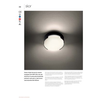 Redo 90005 - LED εξωτερικό φωτιστικό οροφής SKOR LED/16W/230V IP54