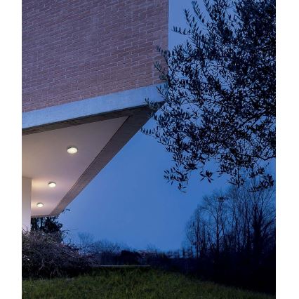 Redo 90006 - Φωτιστικό οροφής εξωτερικού χώρου LED SKOR LED/16W/230V διάμετρος 25 cm IP54 καφέ