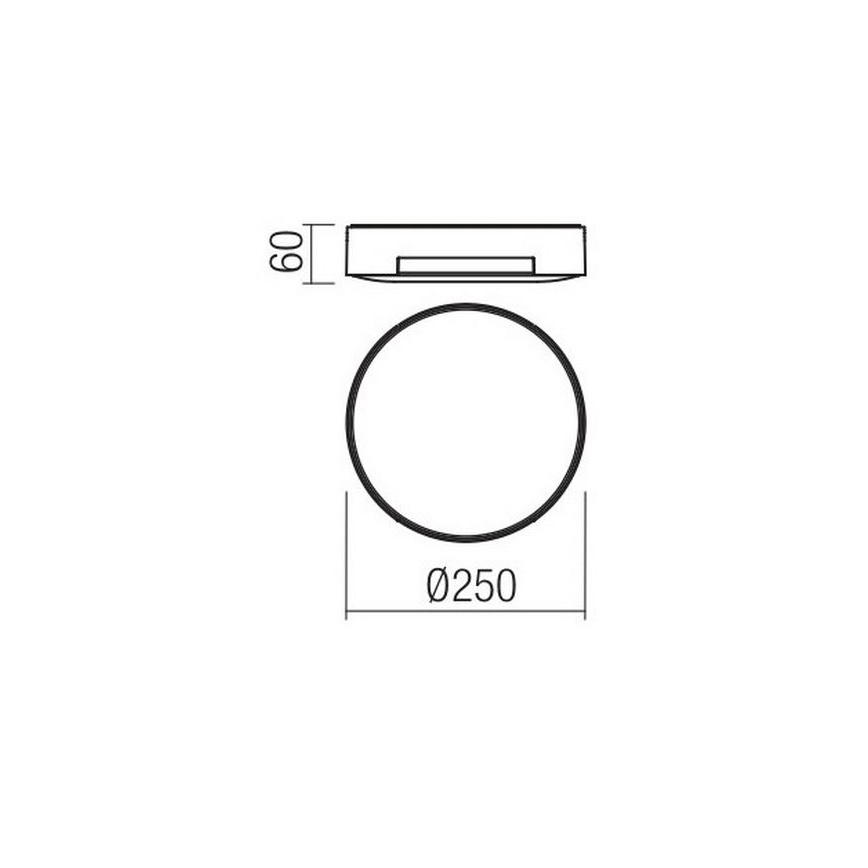 Redo 90006 - Φωτιστικό οροφής εξωτερικού χώρου LED SKOR LED/16W/230V διάμετρος 25 cm IP54 καφέ