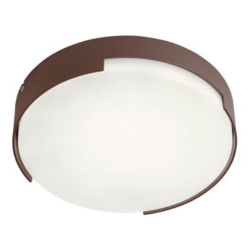 Redo 90006 - Φωτιστικό οροφής εξωτερικού χώρου LED SKOR LED/16W/230V διάμετρος 25 cm IP54 καφέ