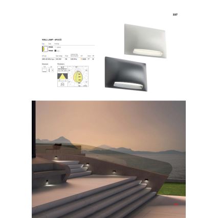 Redo 90009 - LED εξωτερικό φωτιστικό προσανατολισμού TAMPA LED/11W/230V IP54 λευκό