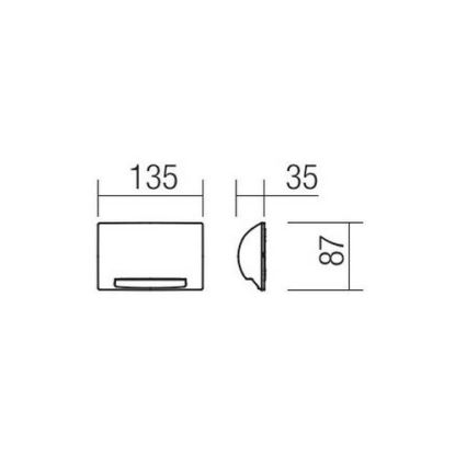 Redo 90009 - LED εξωτερικό φωτιστικό προσανατολισμού TAMPA LED/11W/230V IP54 λευκό