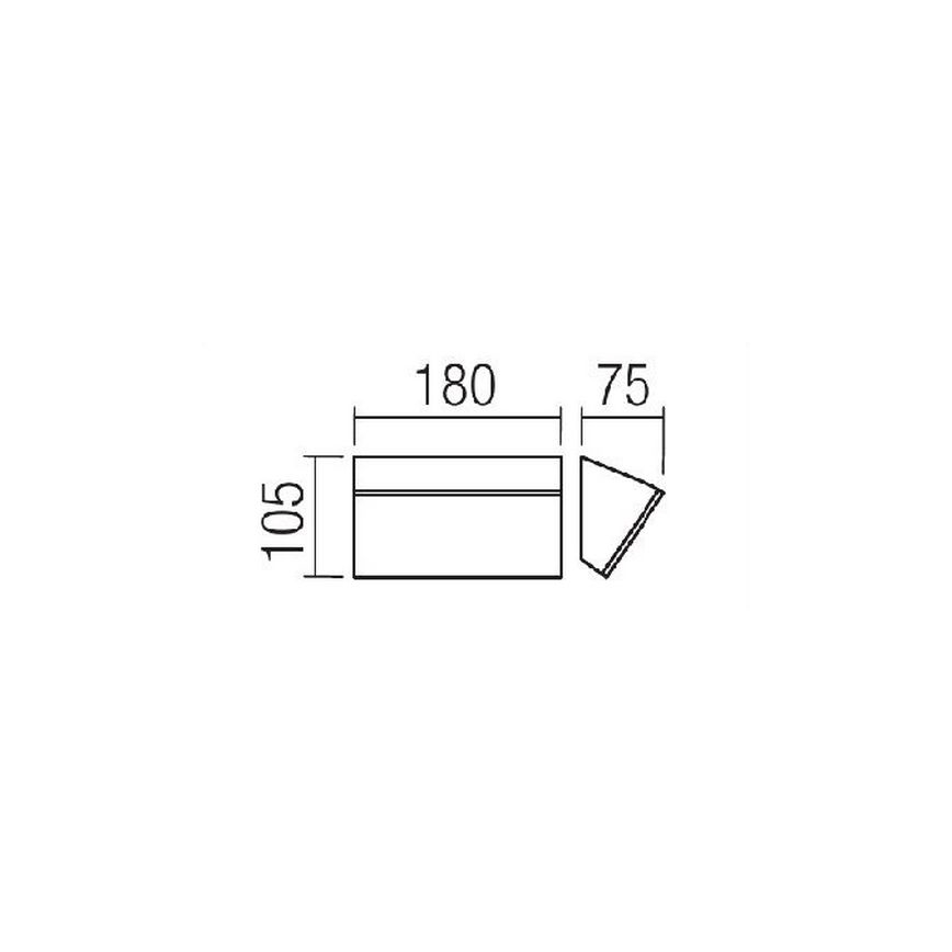 Redo 90017 - Φως τοίχου εξωτερικού χώρου LED TOKYO LED/12W/230V IP54