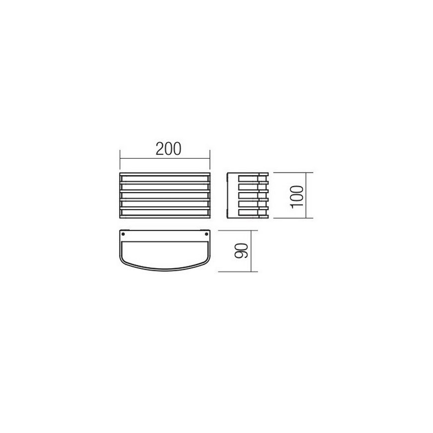 Redo 90038 - Φως τοίχου εξωτερικού χώρου LED SEBRA LED/15W/230V IP54