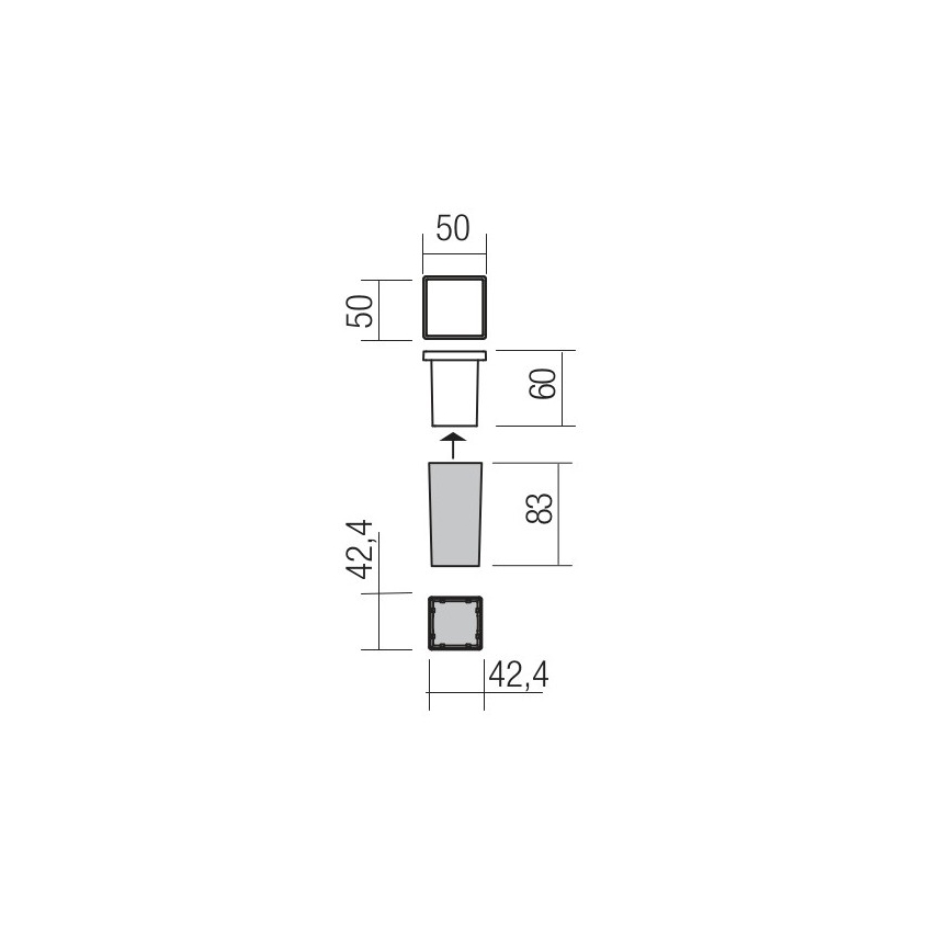 Redo 90040 - Κρεμαστό φως εξωτερικού χώρου LED INCAS LED/2,3W/230V IP65