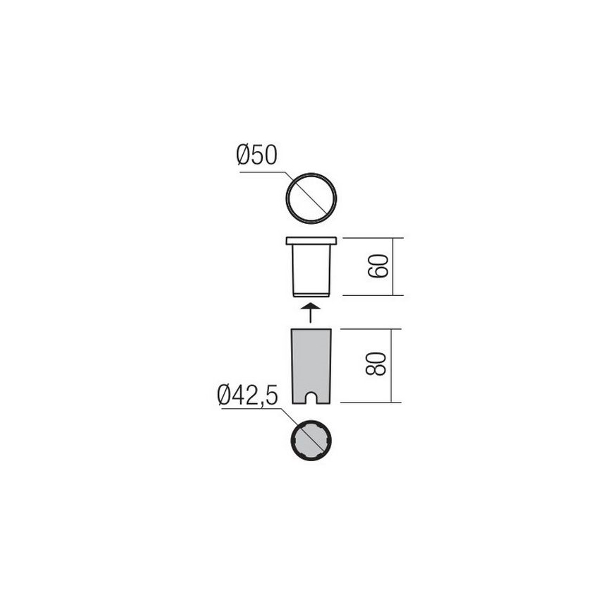 Redo 90042 - Κρεμαστό φως εξωτερικού χώρου LED INCAS LED/2,3W/230V IP65
