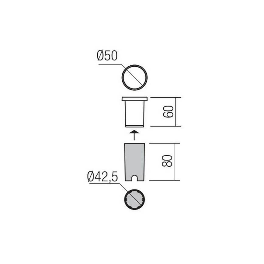 Redo 90044 - Κρεμαστό φως εξωτερικού χώρου LED INCAS LED/2,3W/230V IP65