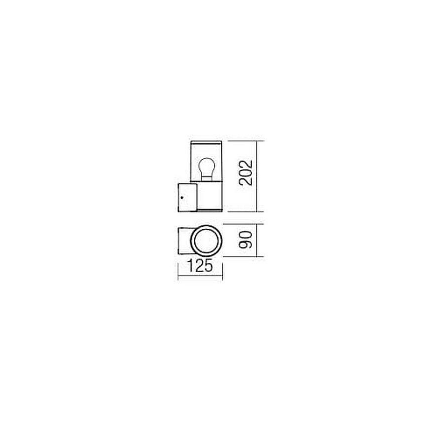 Redo 90047 - Φως τοίχου εξωτερικού χώρου FRED 1xE27/20W/230V IP54