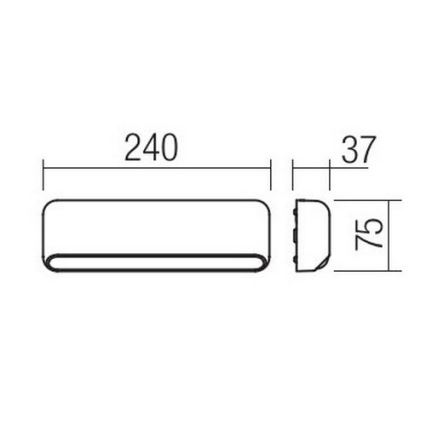 Redo 90072 - Φως τοίχου εξωτερικού χώρου LED SAPO 1xLED/5W/230V IP65