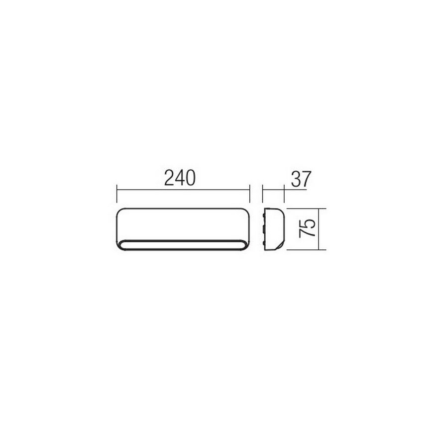 Redo 90072 - Φως τοίχου εξωτερικού χώρου LED SAPO 1xLED/5W/230V IP65
