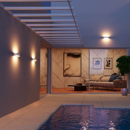 Redo 90095 - Επιτοίχιο φωτιστικό εξωτερικού χώρου PLANIT LED/10W/230V 3000K IP54 λευκό