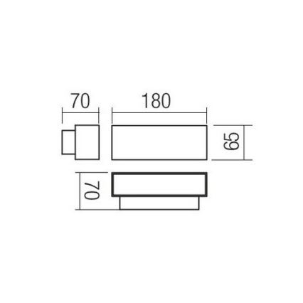 Redo 90096 - LED Εξωτερικό επιτοίχιο φωτιστικό PLANIT LED/10W/230V 3000K IP54 ανθρακί