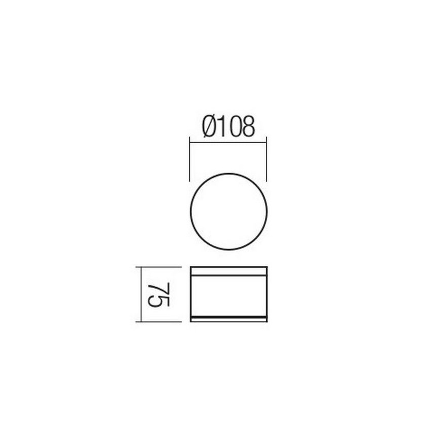 Redo 90107 - Φωτιστικό οροφής εξωτερικού χώρου LED AKRON 1xLED/9W/230V διάμετρος 10,8 cm IP54