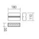 Redo 90117 - Φως τοίχου εξωτερικού χώρου LED MITIC 1xLED/15W/230V IP54