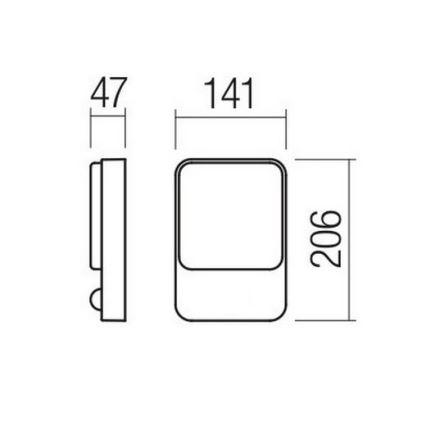Redo 90127 - Επιτοίχιο φωτιστικό εξωτερικού χώρου COLIN LED/9W/230V 3000K IP54 λευκό