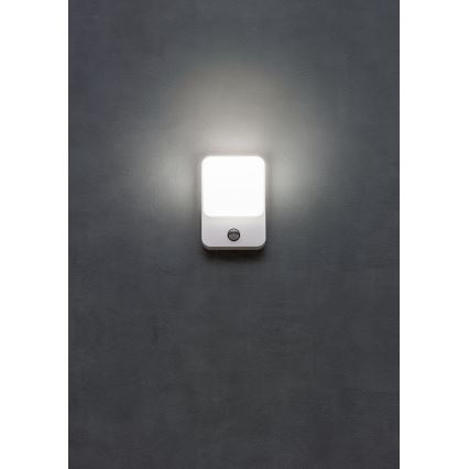 Redo 90132 - Επιτοίχιο εξωτερικό φωτιστικό LED COLIN με αισθητήρα κίνησης και σούρουπου LED/9W/230V 4000K IP54 λευκό