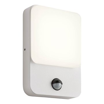 Redo 90132 - Επιτοίχιο εξωτερικό φωτιστικό LED COLIN με αισθητήρα κίνησης και σούρουπου LED/9W/230V 4000K IP54 λευκό