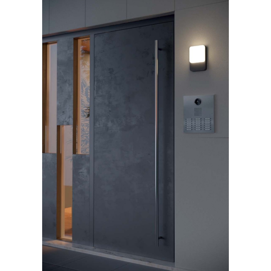 Redo 90133 - Εξωτερικό επιτοίχιο φωτιστικό LED με αισθητήρα κίνησης και αισθητήρα λυκόφωτος COLIN LED/9W/230V 3000K IP54 ανθρακί