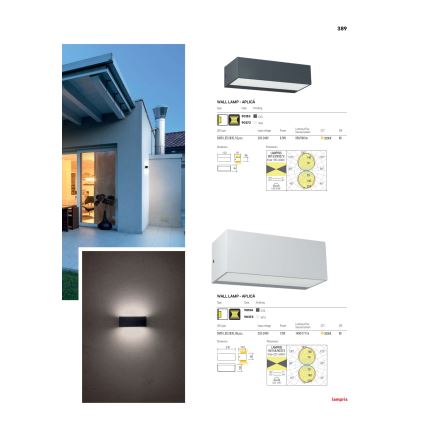 Redo 90154 - Φως τοίχου εξωτερικού χώρου LED LAMPRIS 1xLED/12W/230V IP65