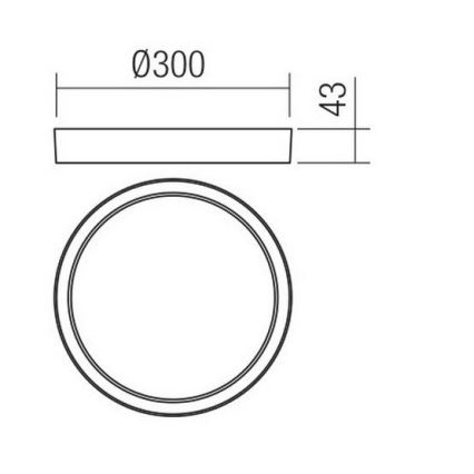Redo 90156 - Φωτιστικό οροφής εξωτερικού χώρου LED PONZA LED/18W/230V διάμετρος 30 cm IP65