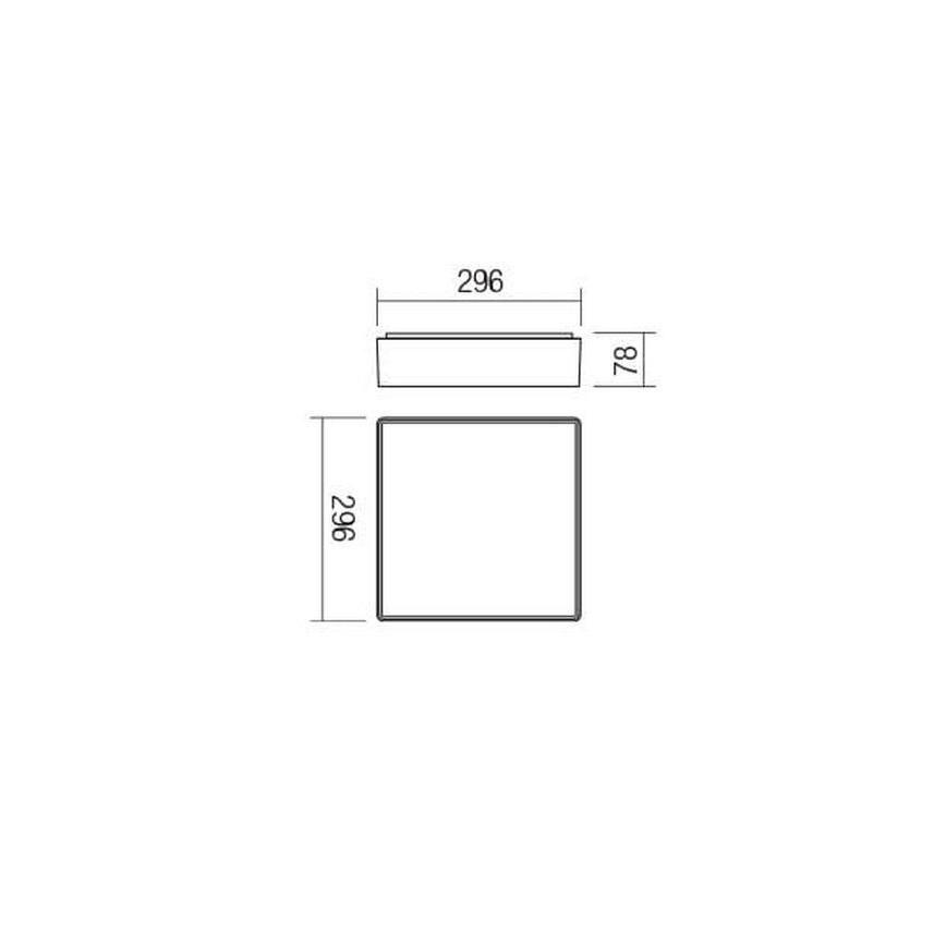 Redo 90158 - Φωτιστικό οροφής εξωτερικού χώρου LED MARINA LED/16W/230V 29,6x29,6 cm IP65 ανθρακί