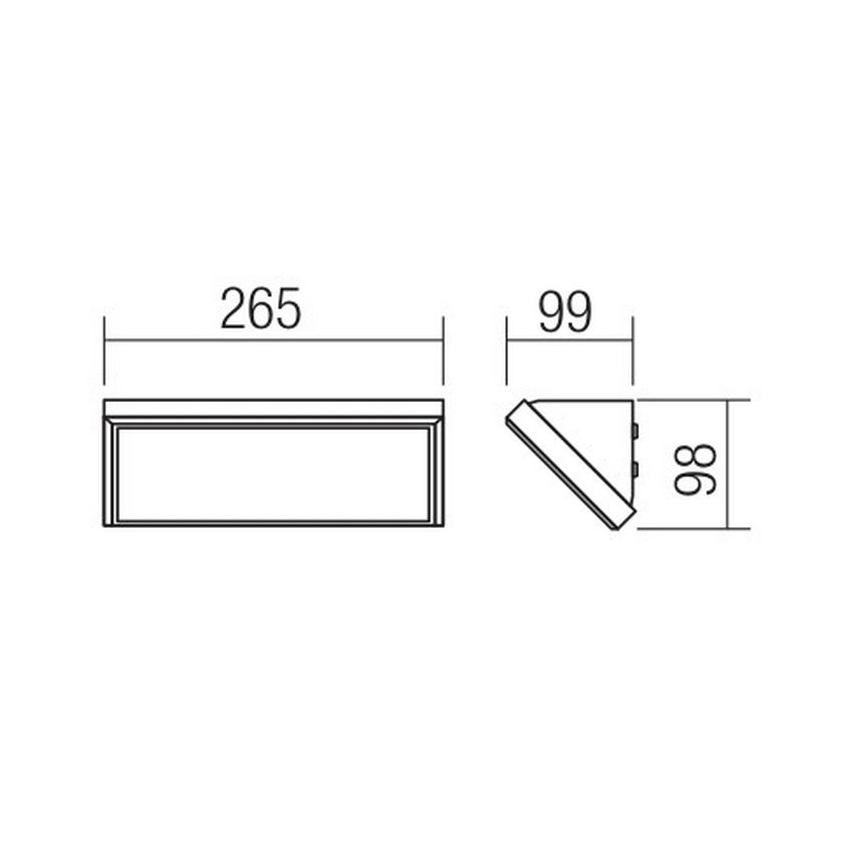 Redo 90159 - LED Εξωτερικό φωτιστικό τοίχου MAKO LED/12W/230V IP65