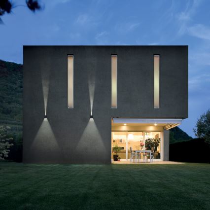 Redo 90173 - Επιτοίχιο φωτιστικό εξωτερικού χώρου LED VARY 2xLED/6W/230V 3000K IP54 ανθρακί