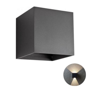 Redo 90176 - Επιτοίχιο φωτιστικό εξωτερικού χώρου LED VARY 2xLED/6W/230V 4000K IP54 ανθρακί