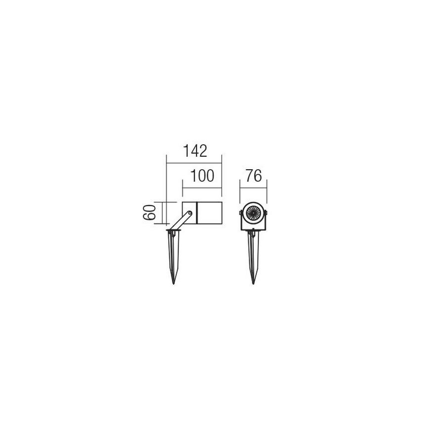 Redo 90183 - Φωτιστικό εξωτερικού χώρου PIT 1xGU10/35W/230V IP65