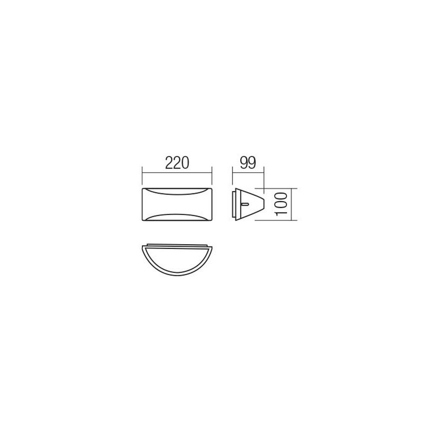 Redo 90192 - Επιτοίχιο φωτιστικό εξωτερικού χώρου LED SCUDO LED/10W/230V 3000K IP54 καφέ