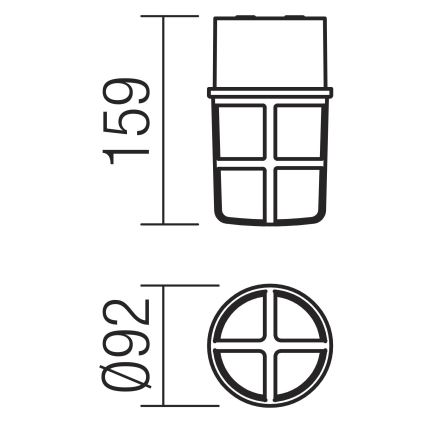 Redo 90195 - Εξωτερικό σποτ φωτιστικό TRITON 1xE27/28W/230V IP54 μαύρο
