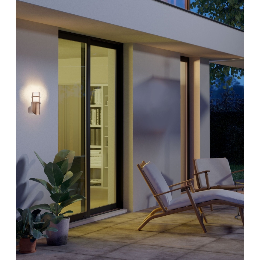 Redo 90197 - Εξωτερικό επιτοίχιο φωτιστικό TRITON 1xE27/28W/230V IP54 χαλκός