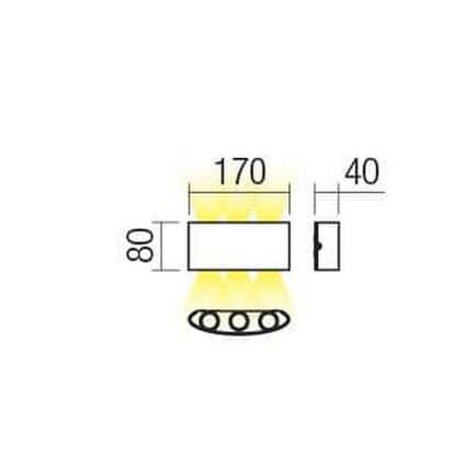 Redo 90226 - LED Επιτοίχιο φωτιστικό εξωτερικού χώρου FABO LED/6W/230V 3000K IP54 γκρι