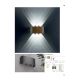 Redo 90227 - LED Επιτοίχιο φωτιστικό εξωτερικού χώρου FABO LED/6W/230V 3000K IP54 καφέ