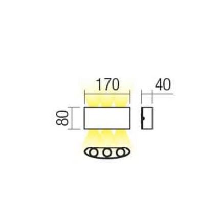 Redo 90227 - LED Επιτοίχιο φωτιστικό εξωτερικού χώρου FABO LED/6W/230V 3000K IP54 καφέ