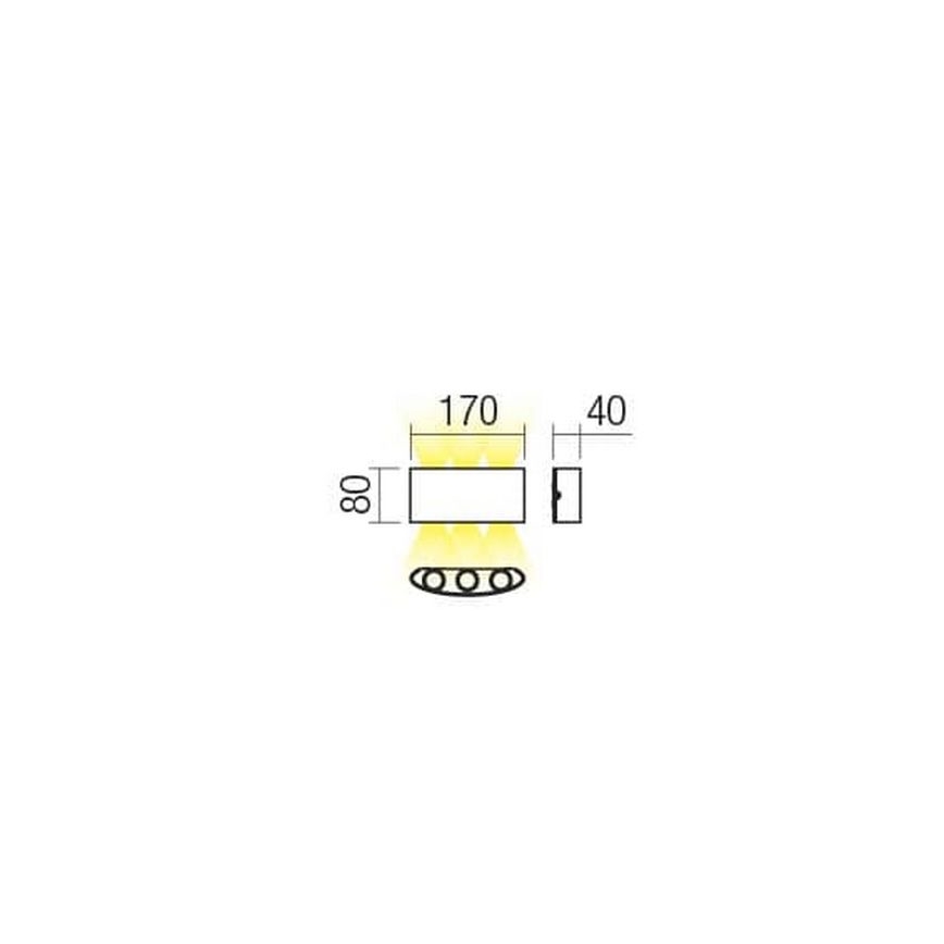 Redo 90227 - LED Επιτοίχιο φωτιστικό εξωτερικού χώρου FABO LED/6W/230V 3000K IP54 καφέ