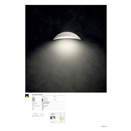Redo 90236 - LED εξωτερικό επιτοίχιο φωτιστικό PALMA LED/18W/230V 3000K IP54 καφέ