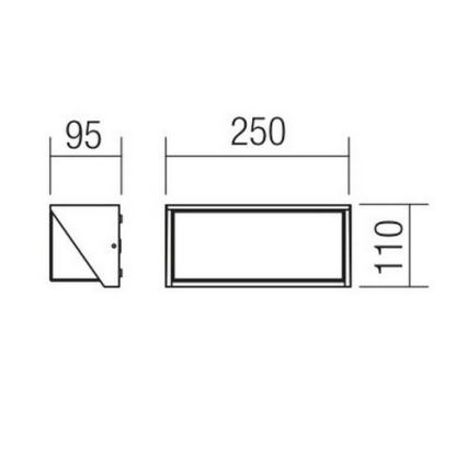 Redo 90239 - Επιτοίχιο φωτιστικό εξωτερικού χώρου LED SPECTRA LED/16W/230V 3000K IP54 καφέ