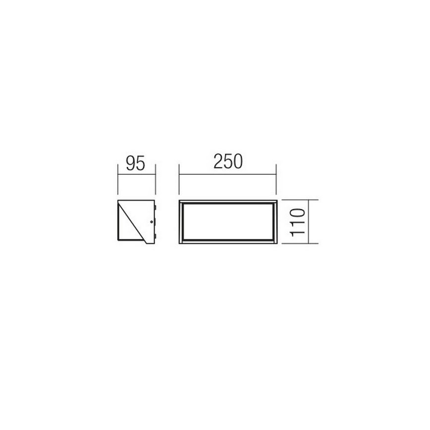 Redo 90239 - Επιτοίχιο φωτιστικό εξωτερικού χώρου LED SPECTRA LED/16W/230V 3000K IP54 καφέ