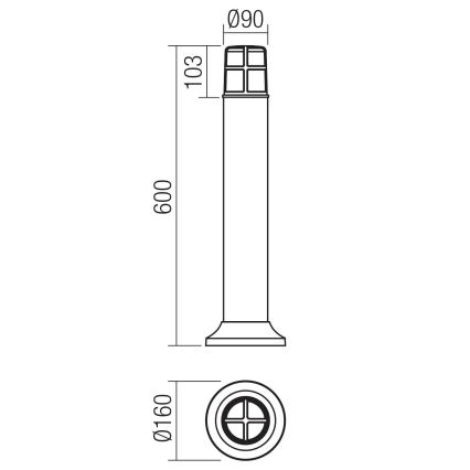 Redo 90246 - Λάμπα εξωτερικού χώρου TRITON 1xE27/28W/230V IP54 μαύρο