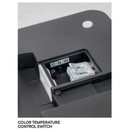 Redo 90286 - Φωτιστικό οροφής εξωτερικού χώρου LED ISOLA LED/24W/230V διάμετρος 26 cm 3000/4000/6500K IP54 ανθρακί