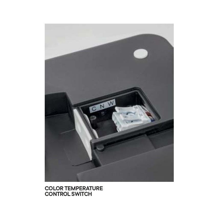 Redo 90288 - Φωτιστικό οροφής εξωτερικού χώρου LED ISOLA LED/24W/230V 26x26 cm 3000/4000/6500K IP54 ανθρακί