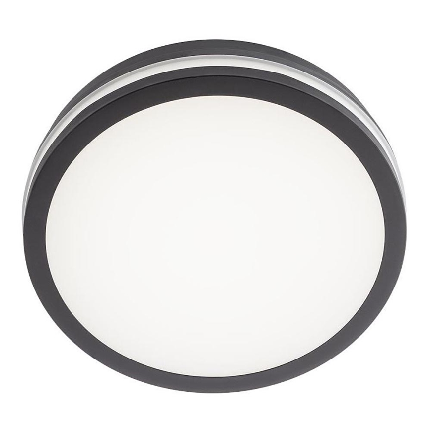 Redo 90290 - Εξωτερικό οροφής φωτιστικό LED με αισθητήρα ISOLA LED/24W/230V διάμ. 26 εκ. 3000/4000/6500K IP54 ανθρακί
